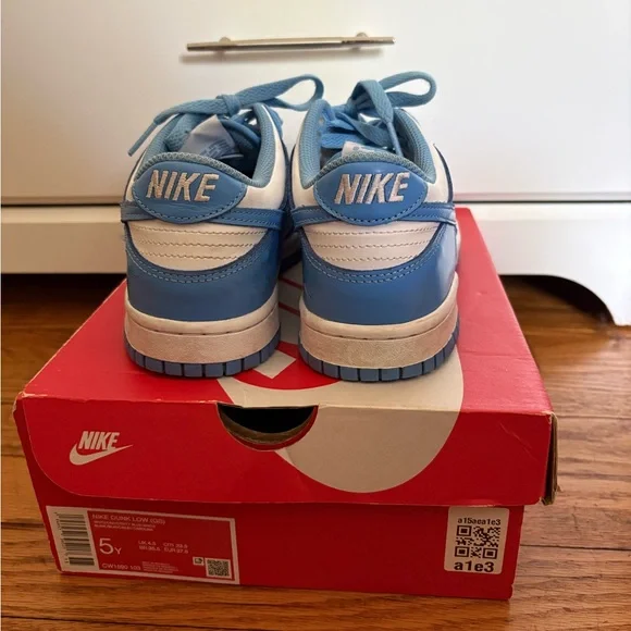 Kids Blue and White Nike Dunks